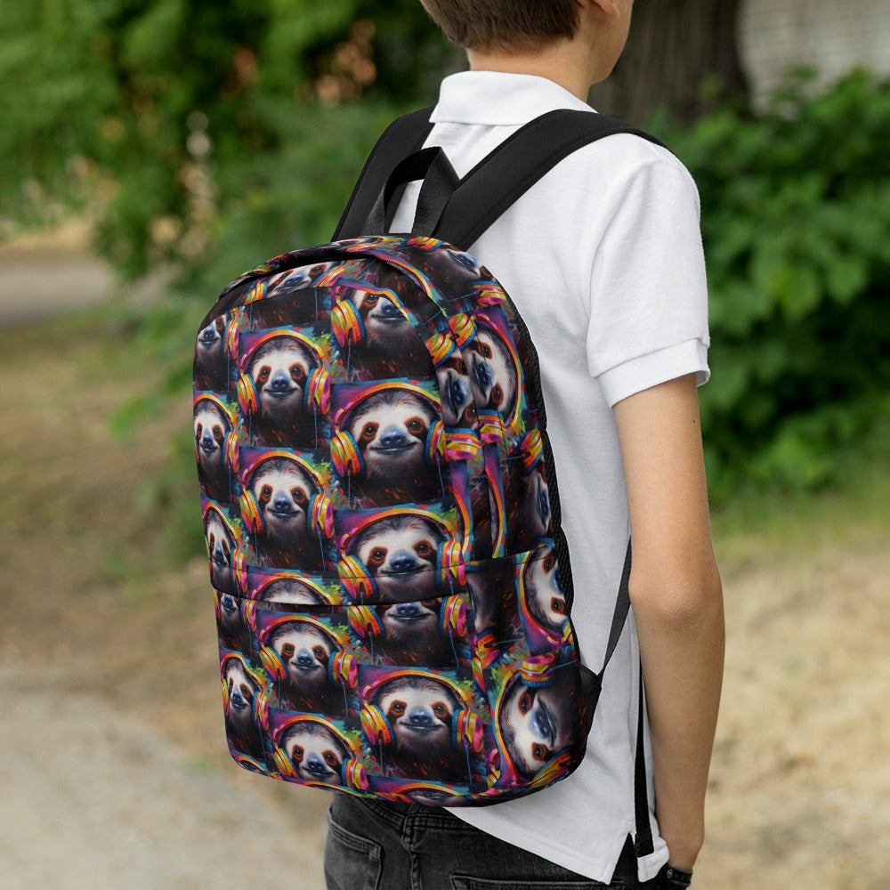 SLOTH WITH HEADPHONES Backpack