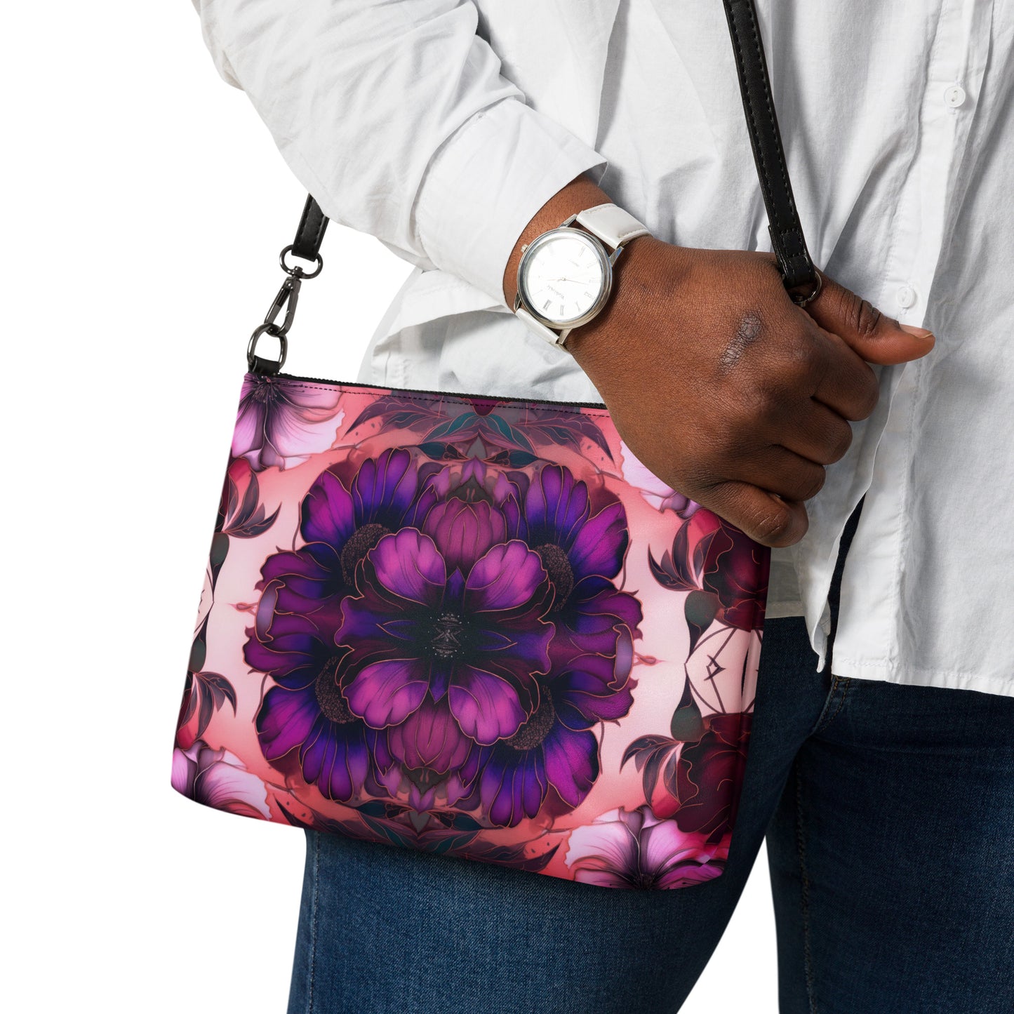 PINK FLORAL Crossbody bag