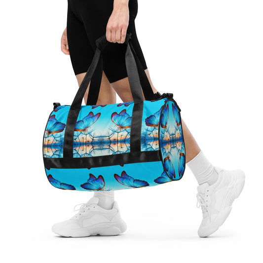 BLUE BUTTERFLY gym bag