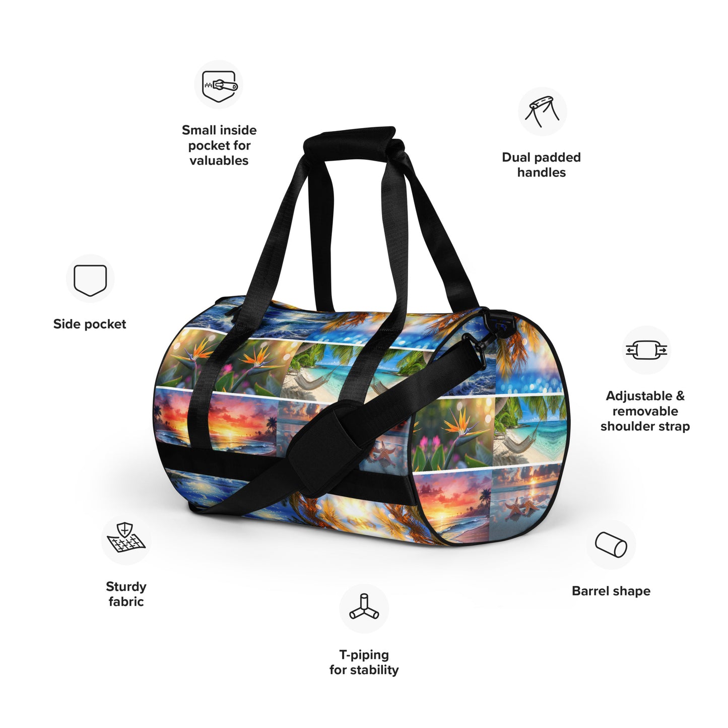 TROPICAL VIBES gym bag