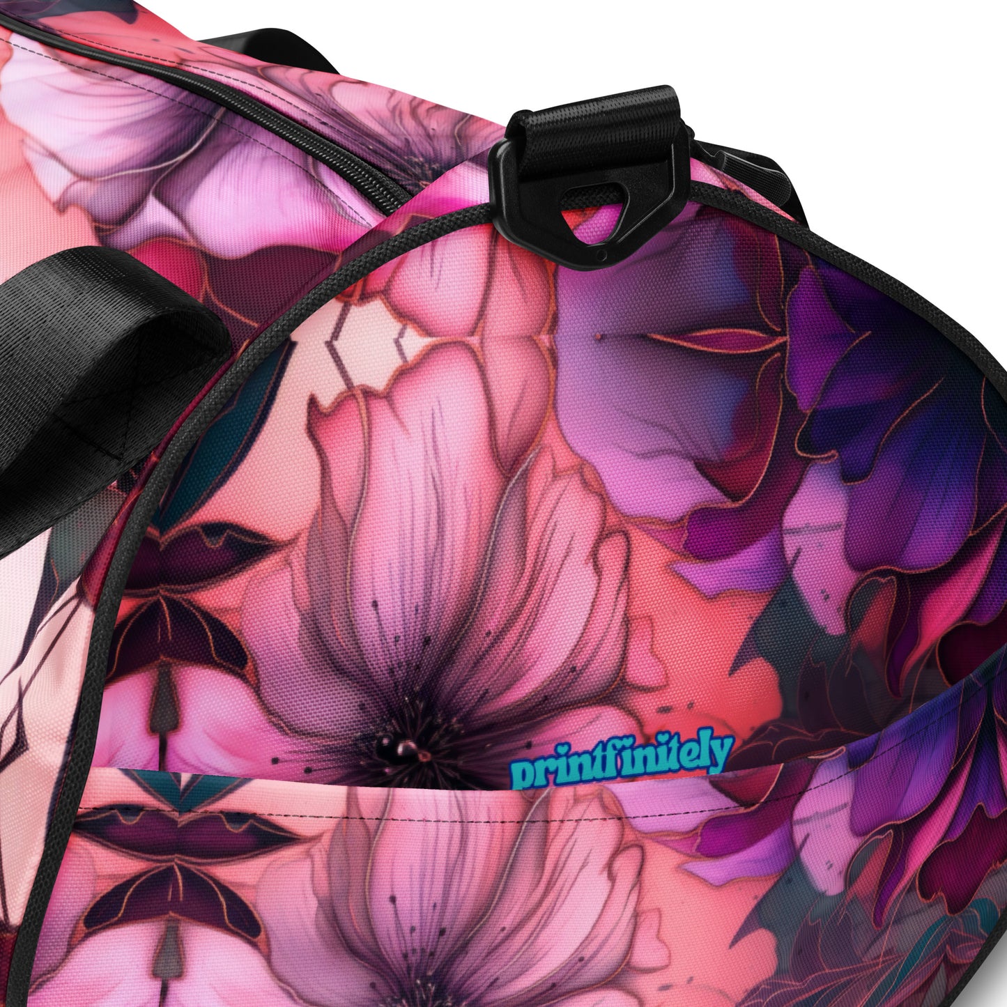 PINK FLORAL gym bag