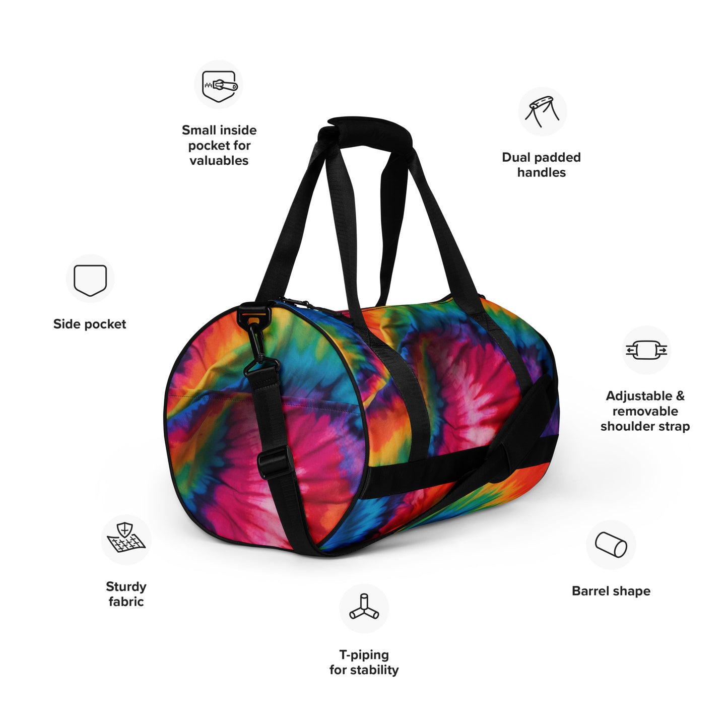 RAINBOW TIE-DYE gym bag