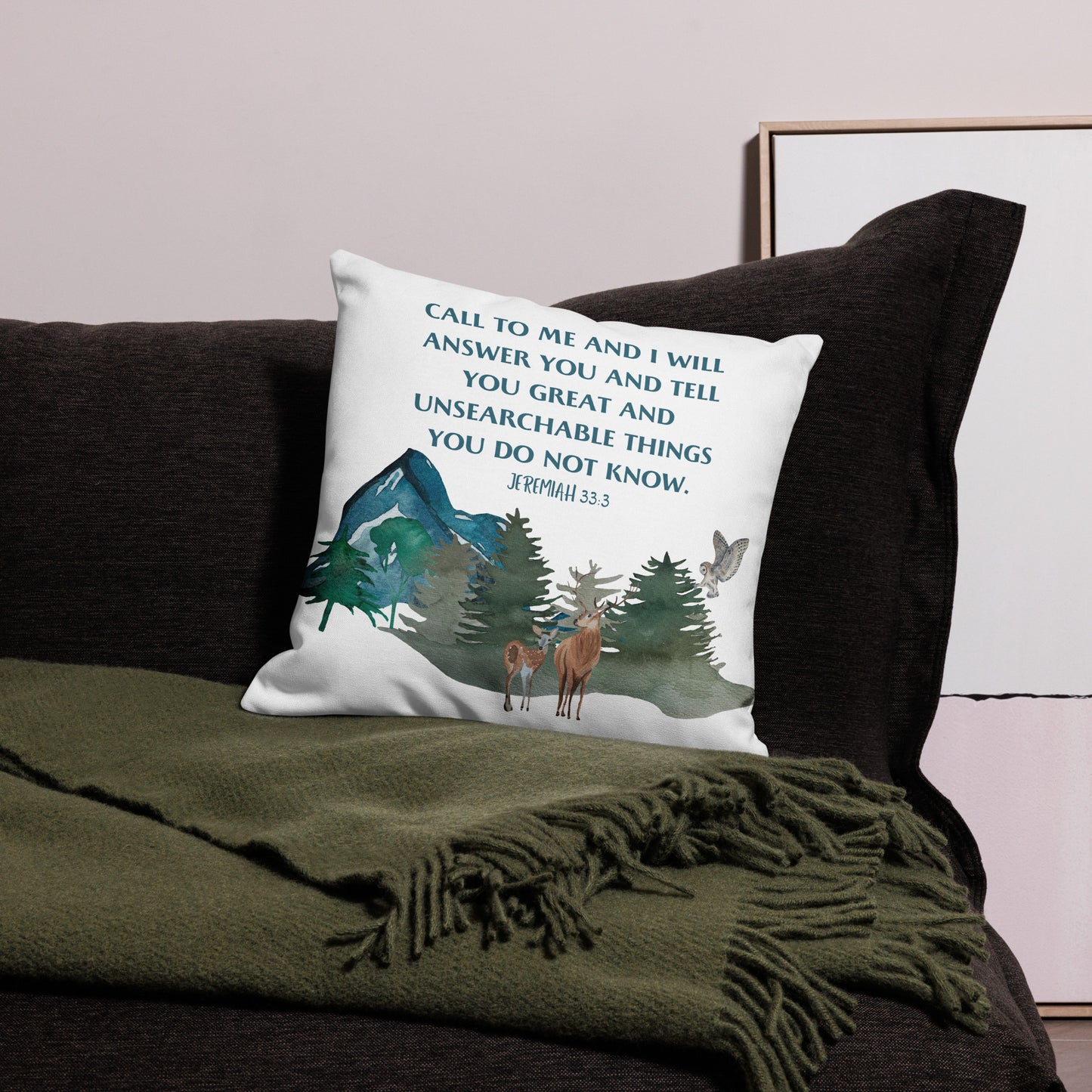 Jeremiah 33:3 Premium Pillow