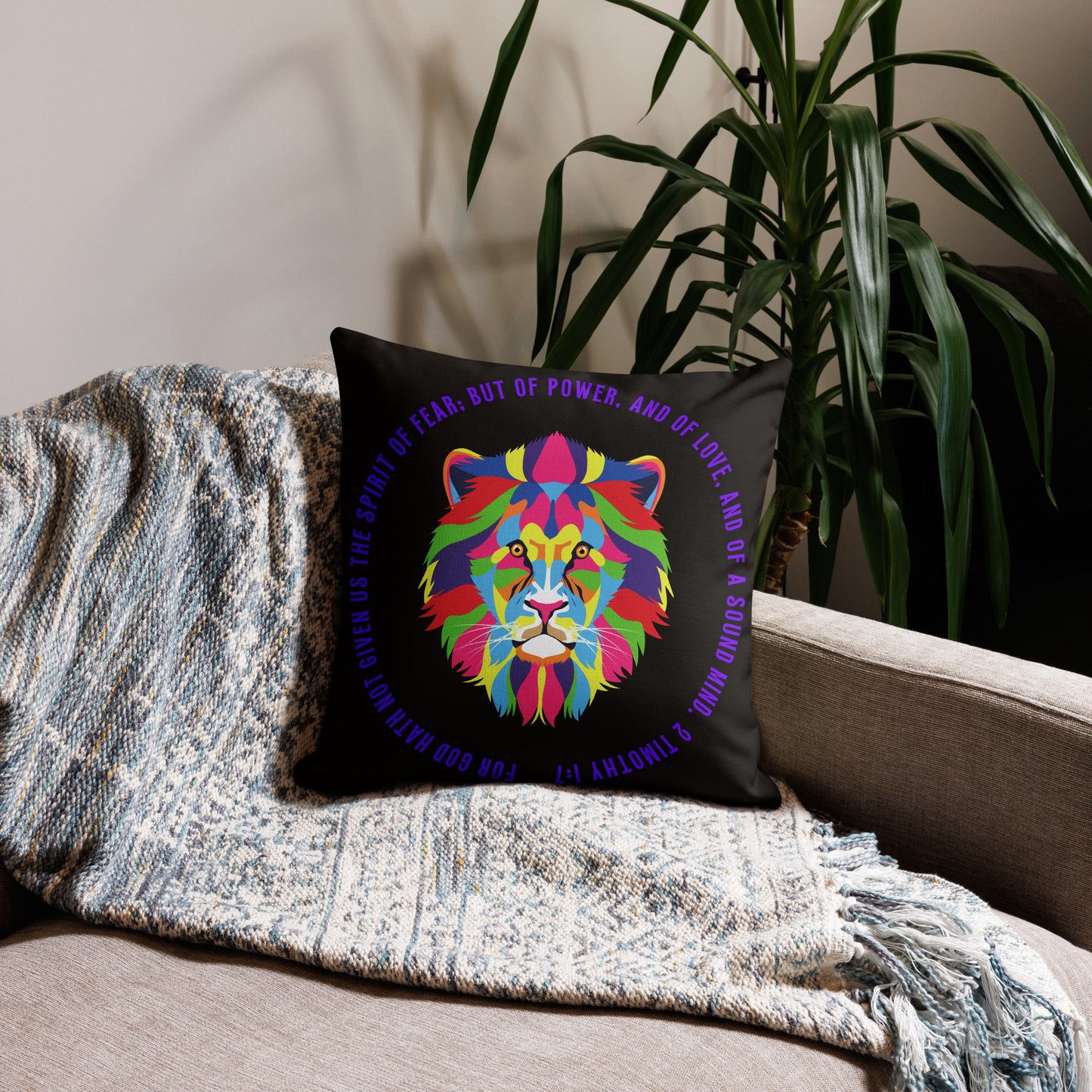 Lion-Spirit Of Fear Premium Pillow