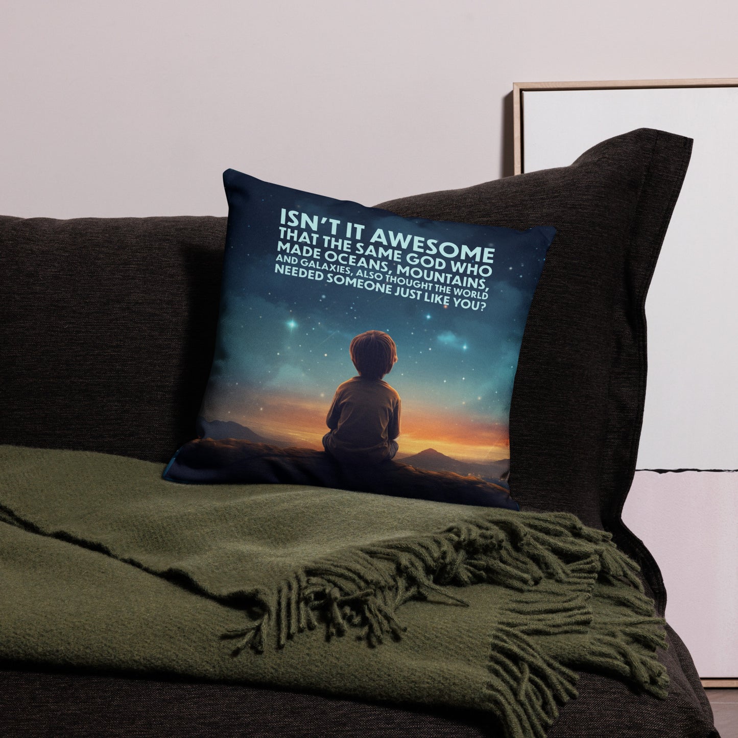 GOD NEEDED YOU GALAXY KIDS Premium Pillow