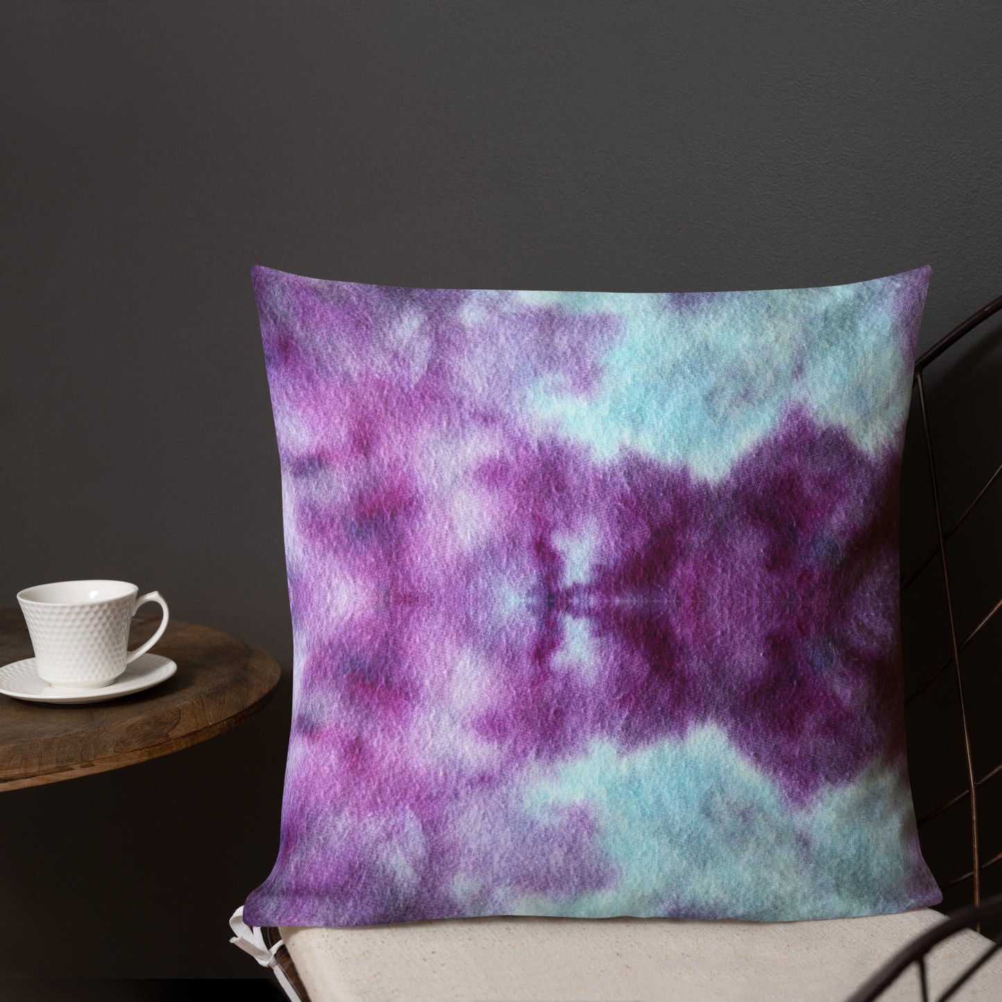 TIE DYE PURPLES/BLUES Premium Pillow