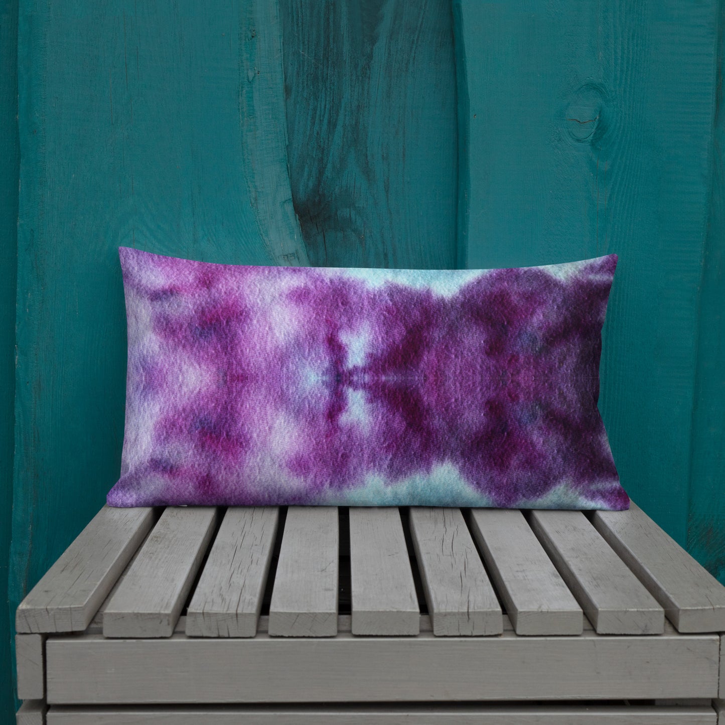 TIE DYE PURPLES/BLUES Premium Pillow