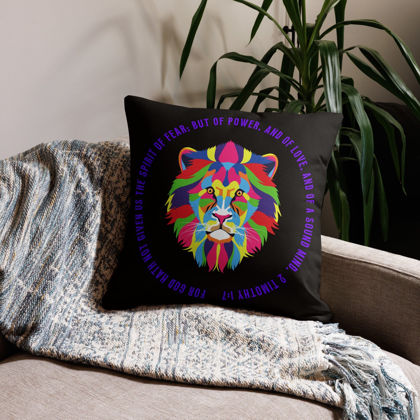 Lion-Spirit Of Fear Premium Pillow