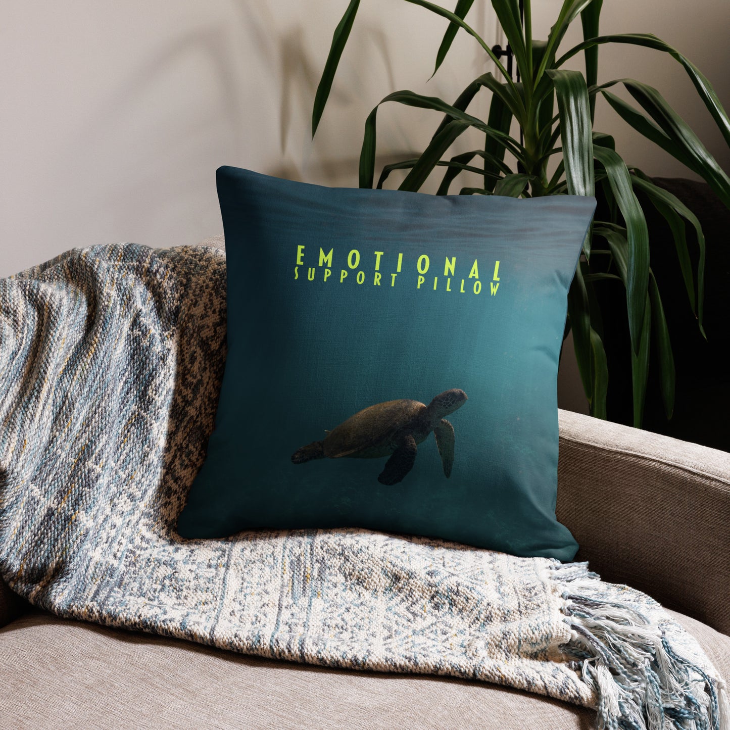 Turtle Emotional Support Premium Pillow