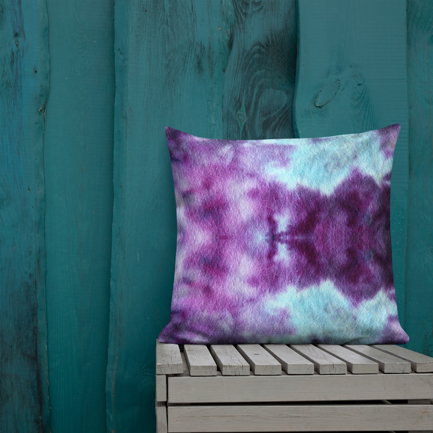 TIE DYE PURPLES/BLUES Premium Pillow