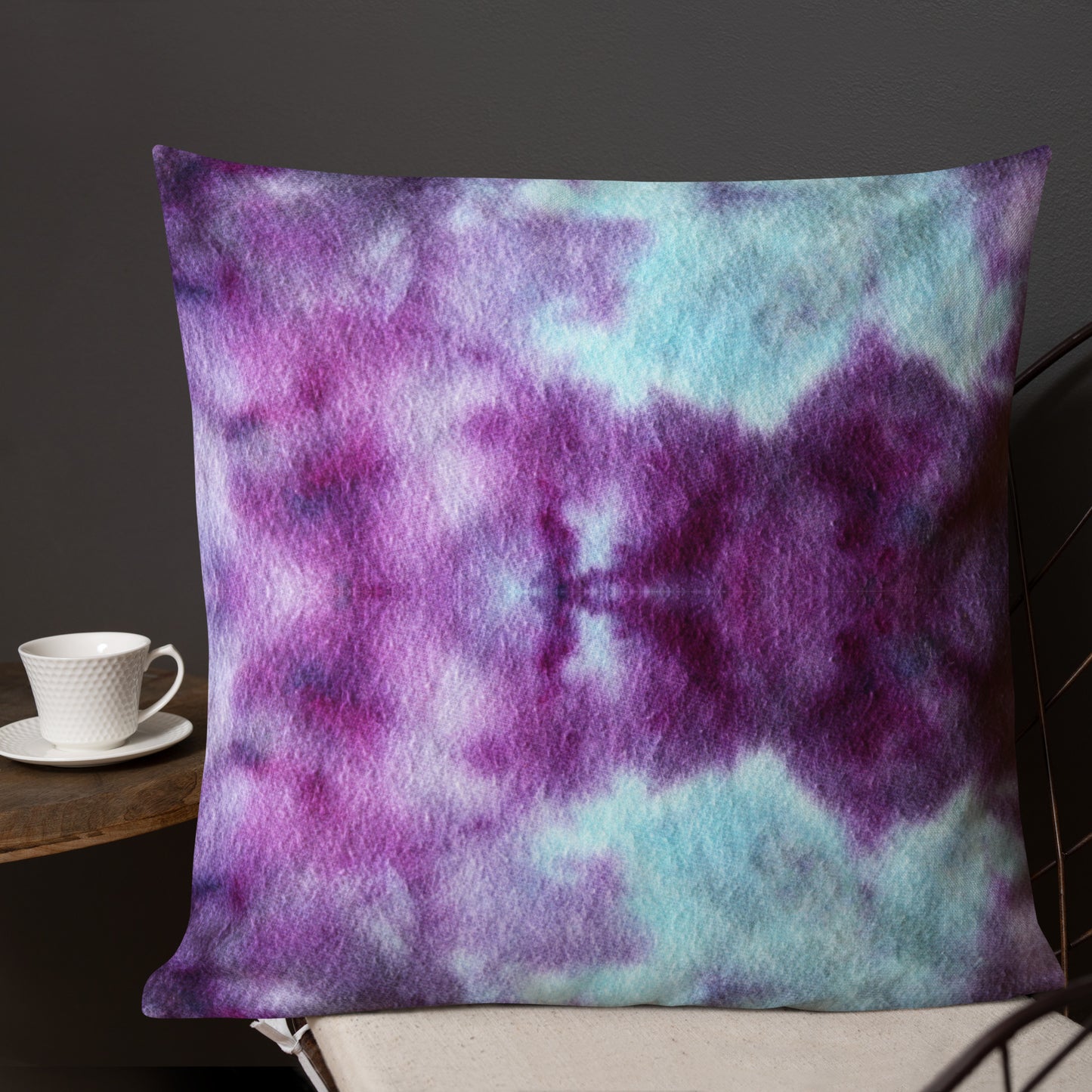 TIE DYE PURPLES/BLUES Premium Pillow