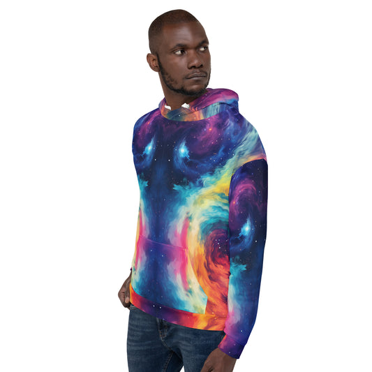 VIBRANT RAINBOW TIE DYE PATTERNED Unisex Hoodie