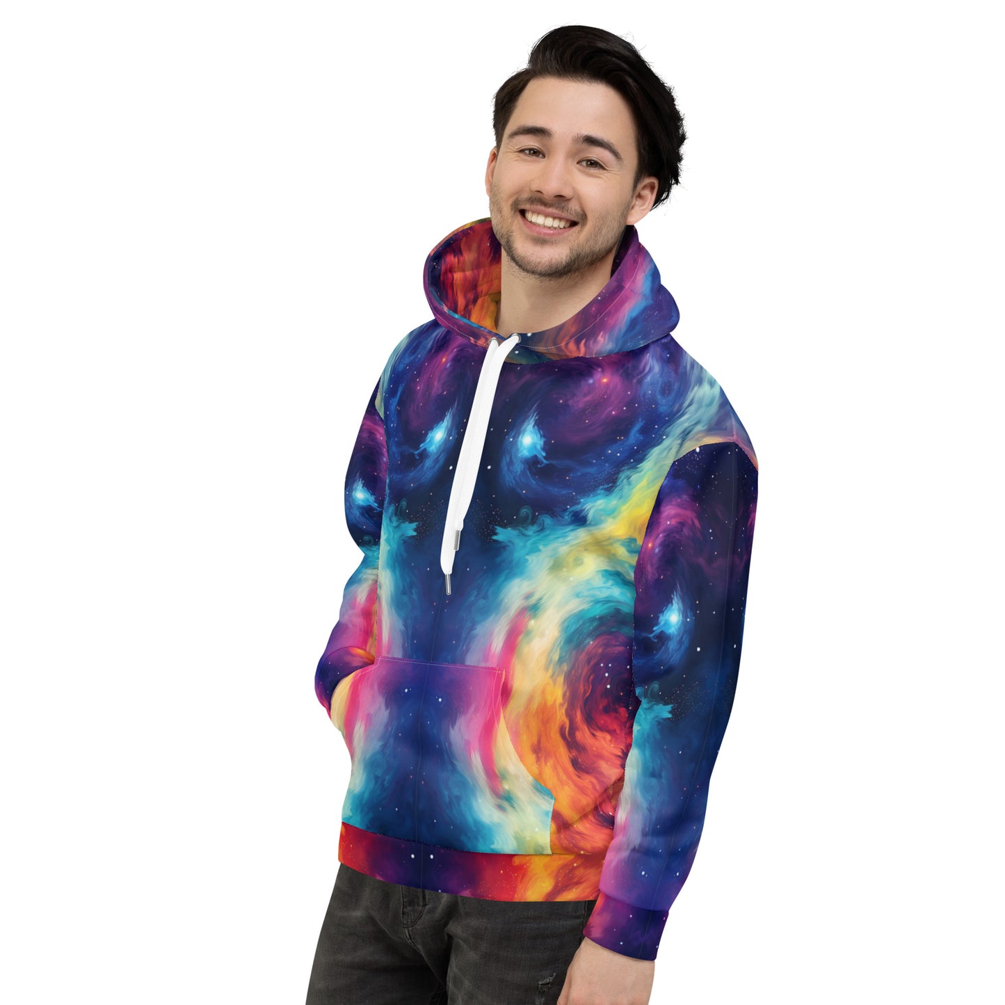 VIBRANT RAINBOW TIE DYE PATTERNED Unisex Hoodie