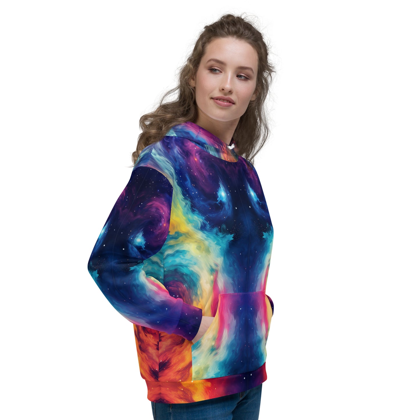 VIBRANT RAINBOW TIE DYE PATTERNED Unisex Hoodie