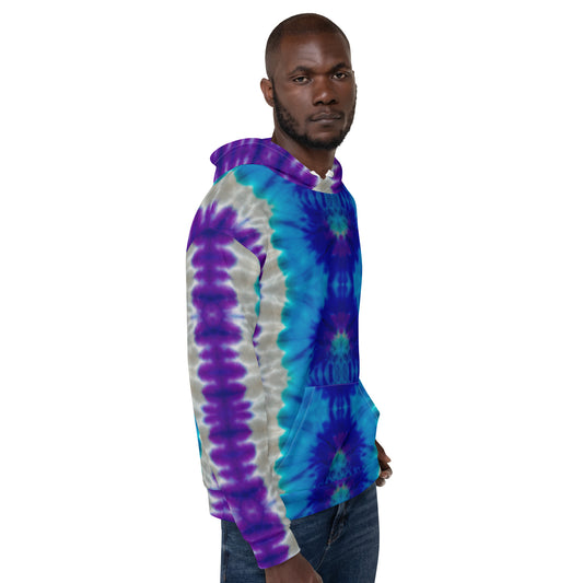 STUNNING PURPLES/BLUES TIE DYES Unisex Hoodie