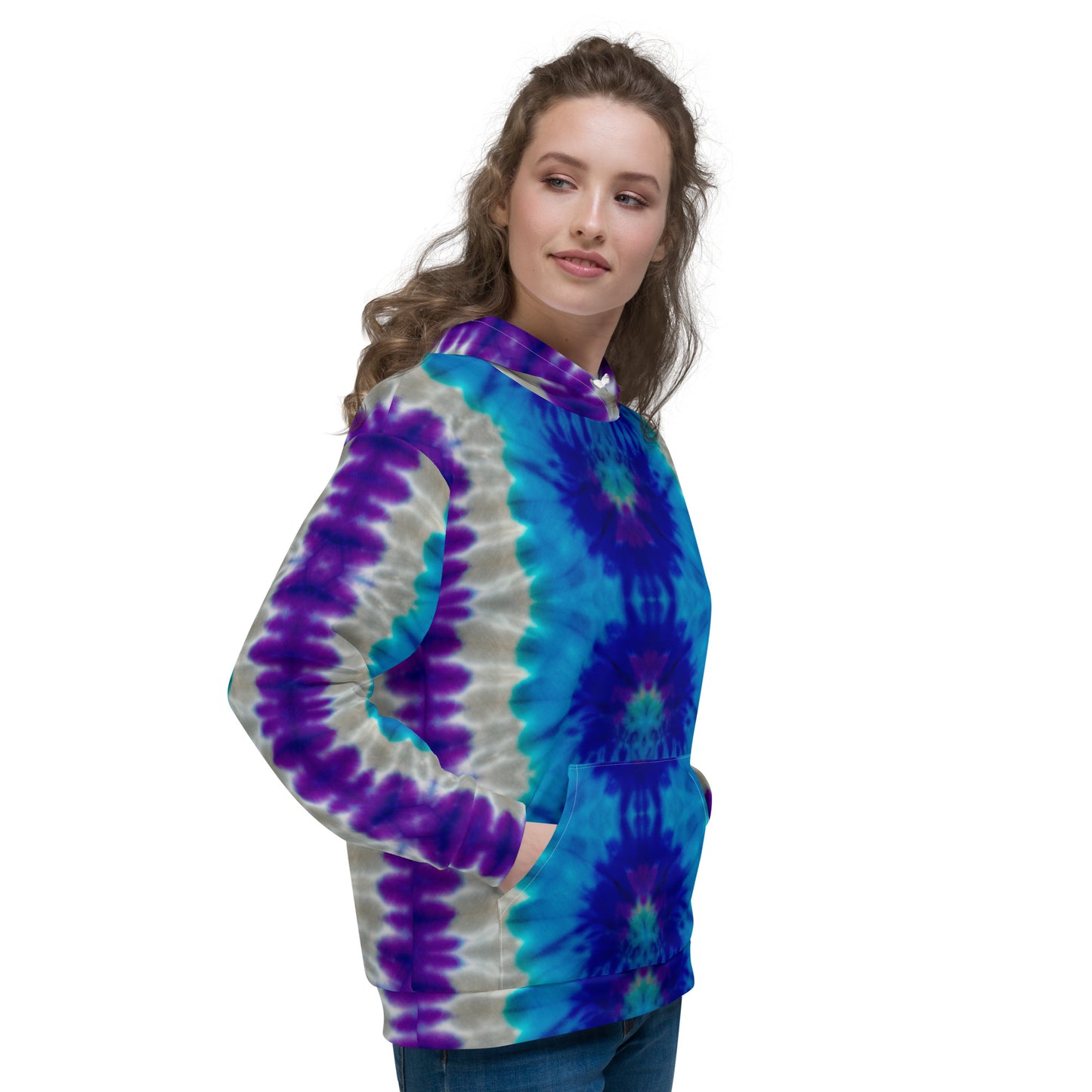 STUNNING PURPLES/BLUES TIE DYES Unisex Hoodie