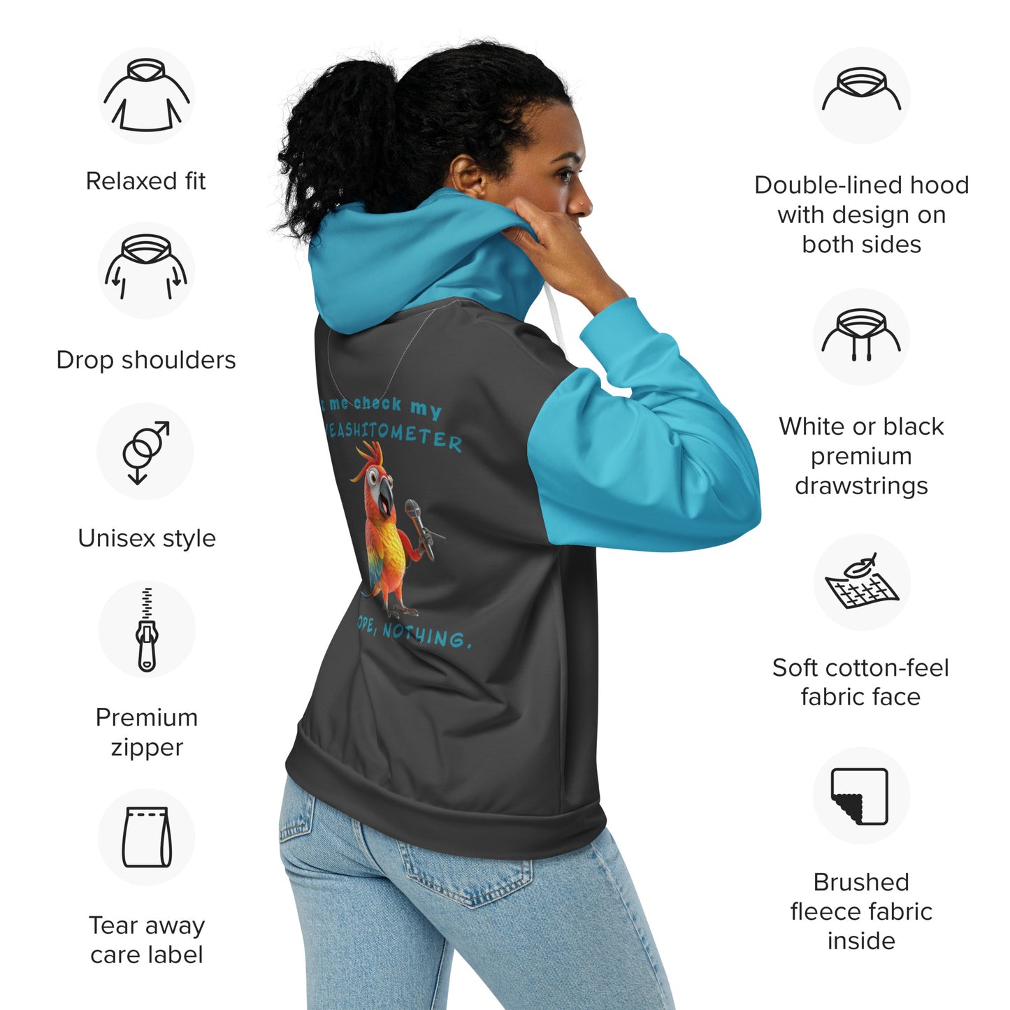 FUNNY GIVEASHITOMETER Unisex zip hoodie