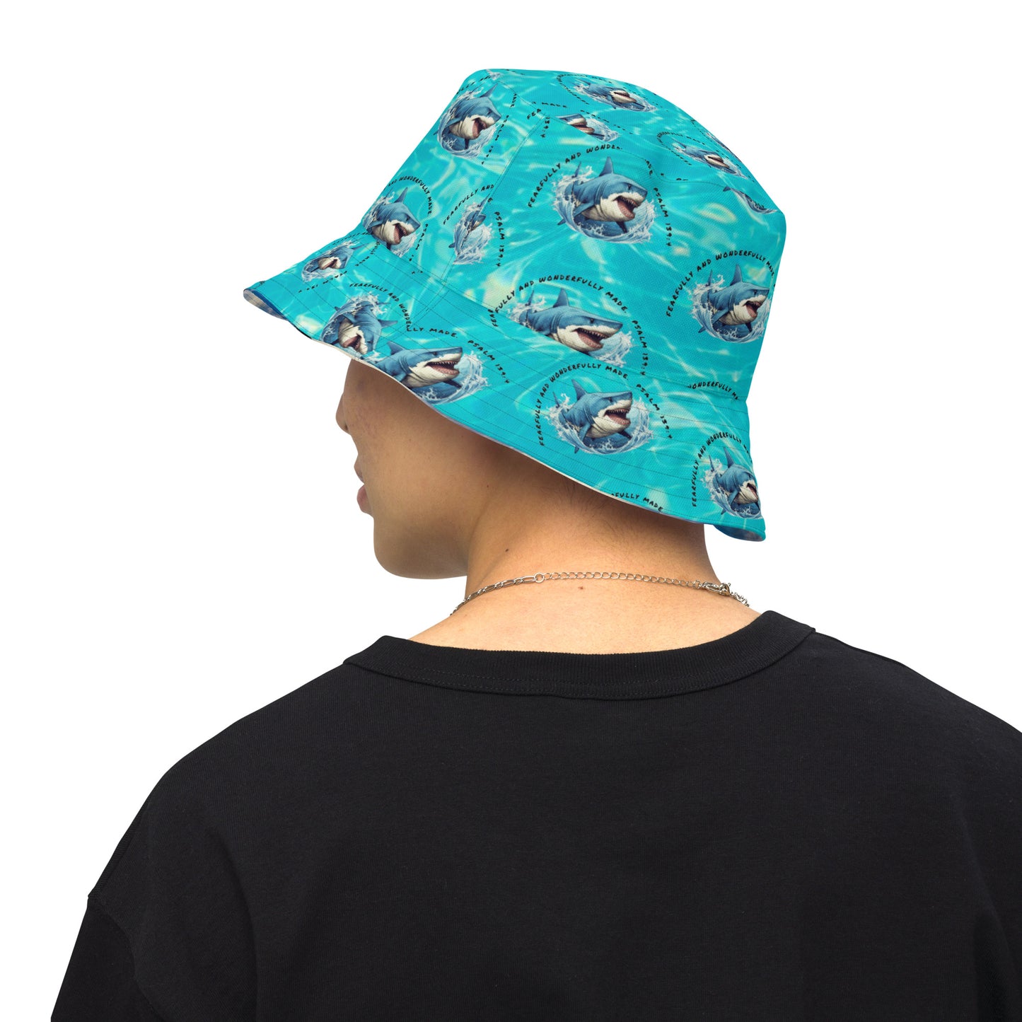 SO COOL-SHARKITY SHARK SHARK Reversible bucket hat