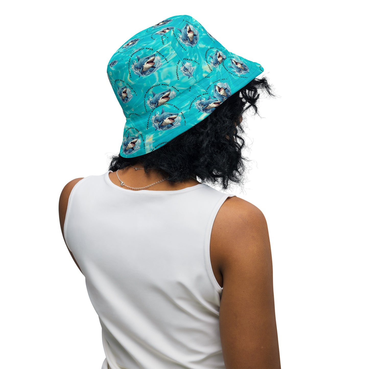 SO COOL-SHARKITY SHARK SHARK Reversible bucket hat