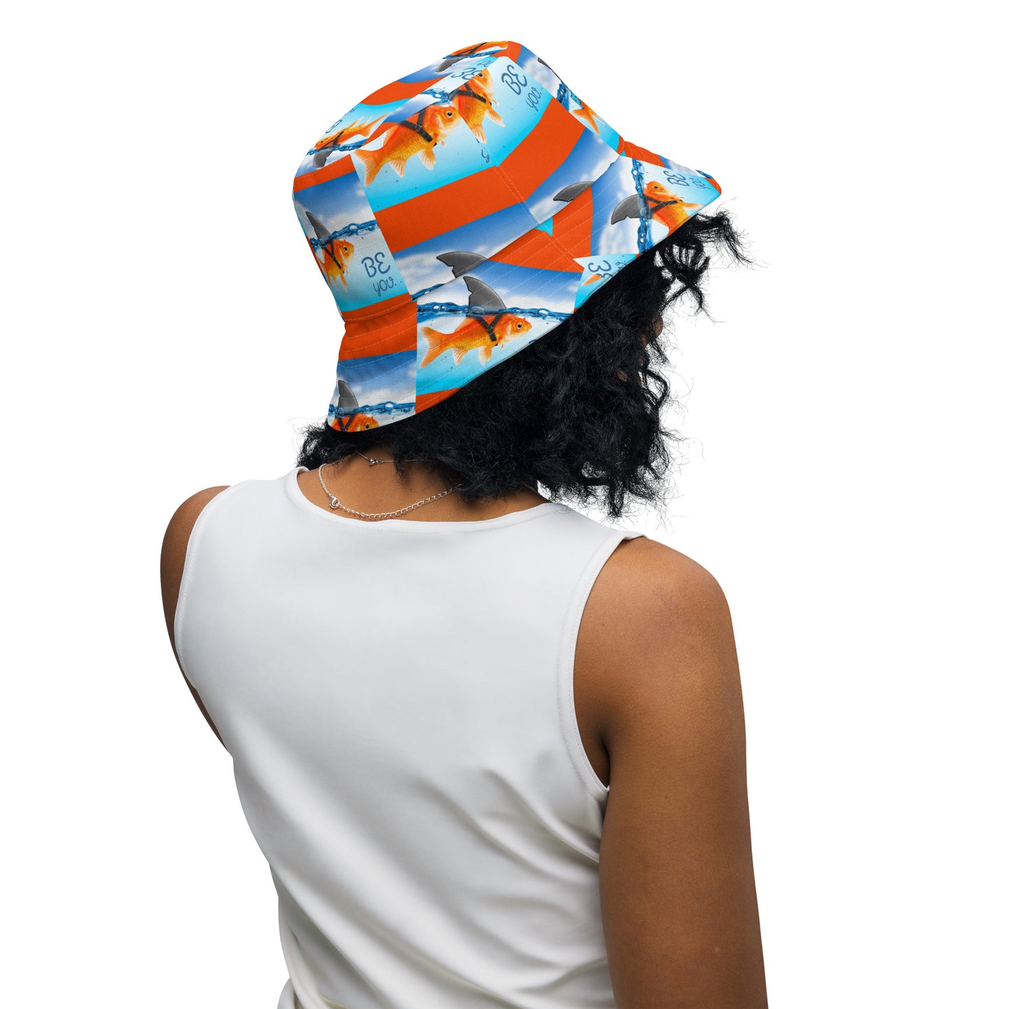 ADORABLE TURTLE/GOLDFISH BE YOU Reversible bucket hat