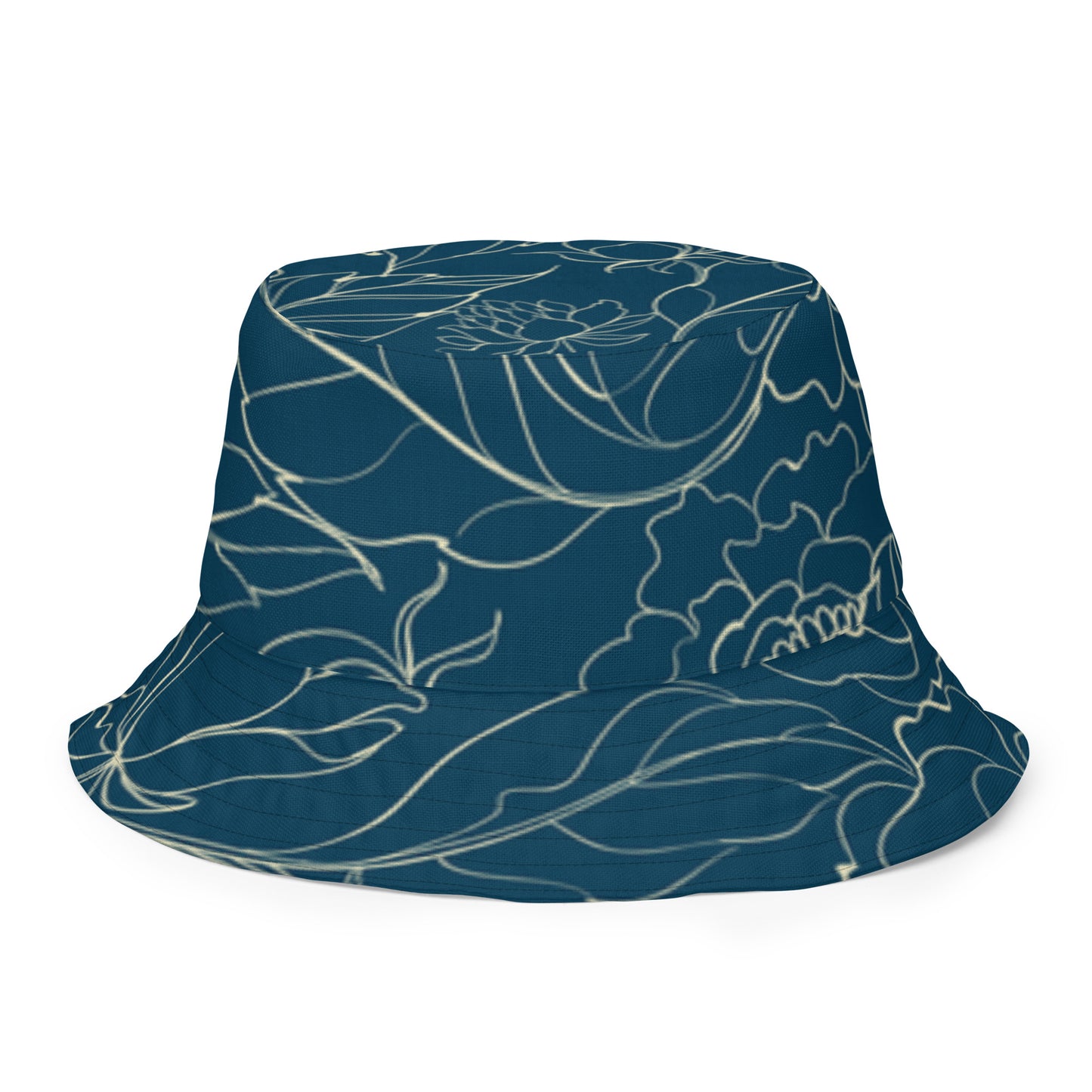 SUNGLASSES TROPICAL SCENE/CLASSY NAVY FLORAL Reversible bucket hat