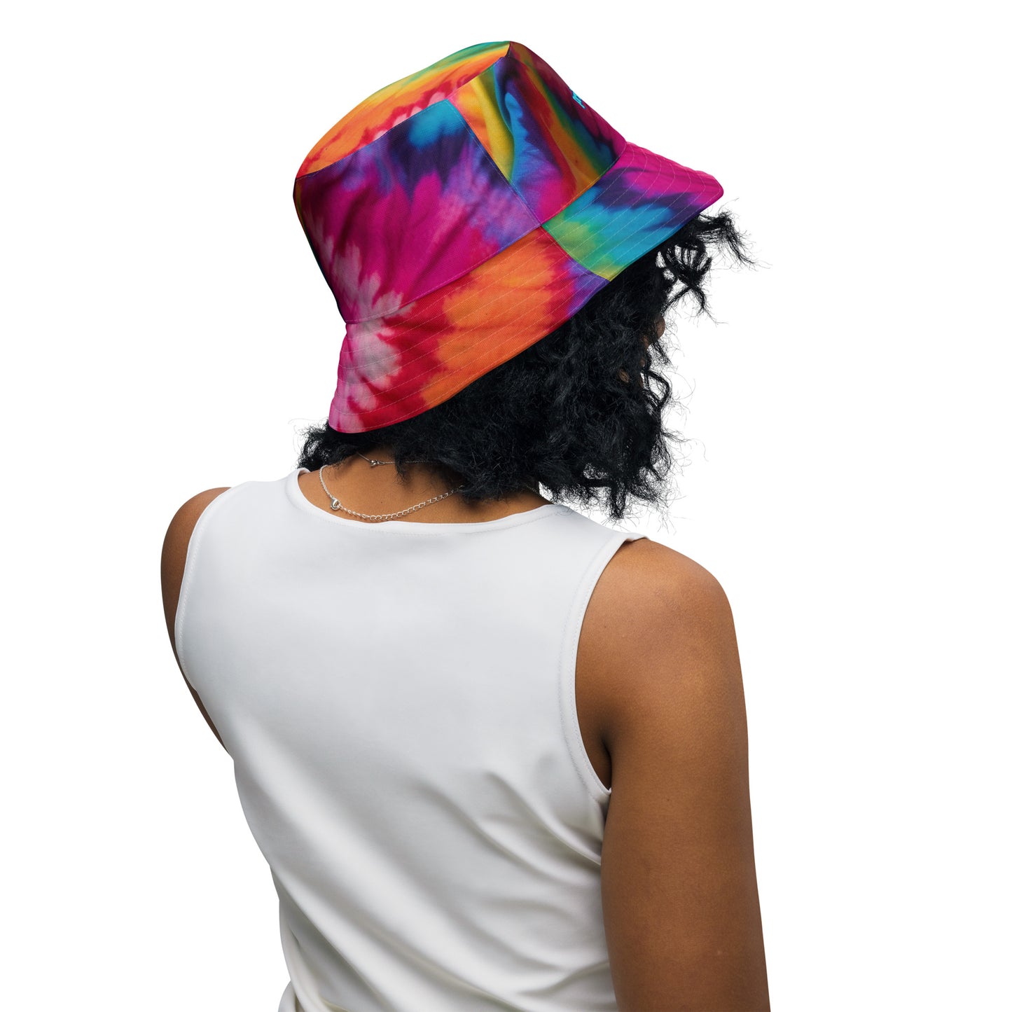 BUTTERFLY/BRIGHT TIE DYE Reversible bucket hat