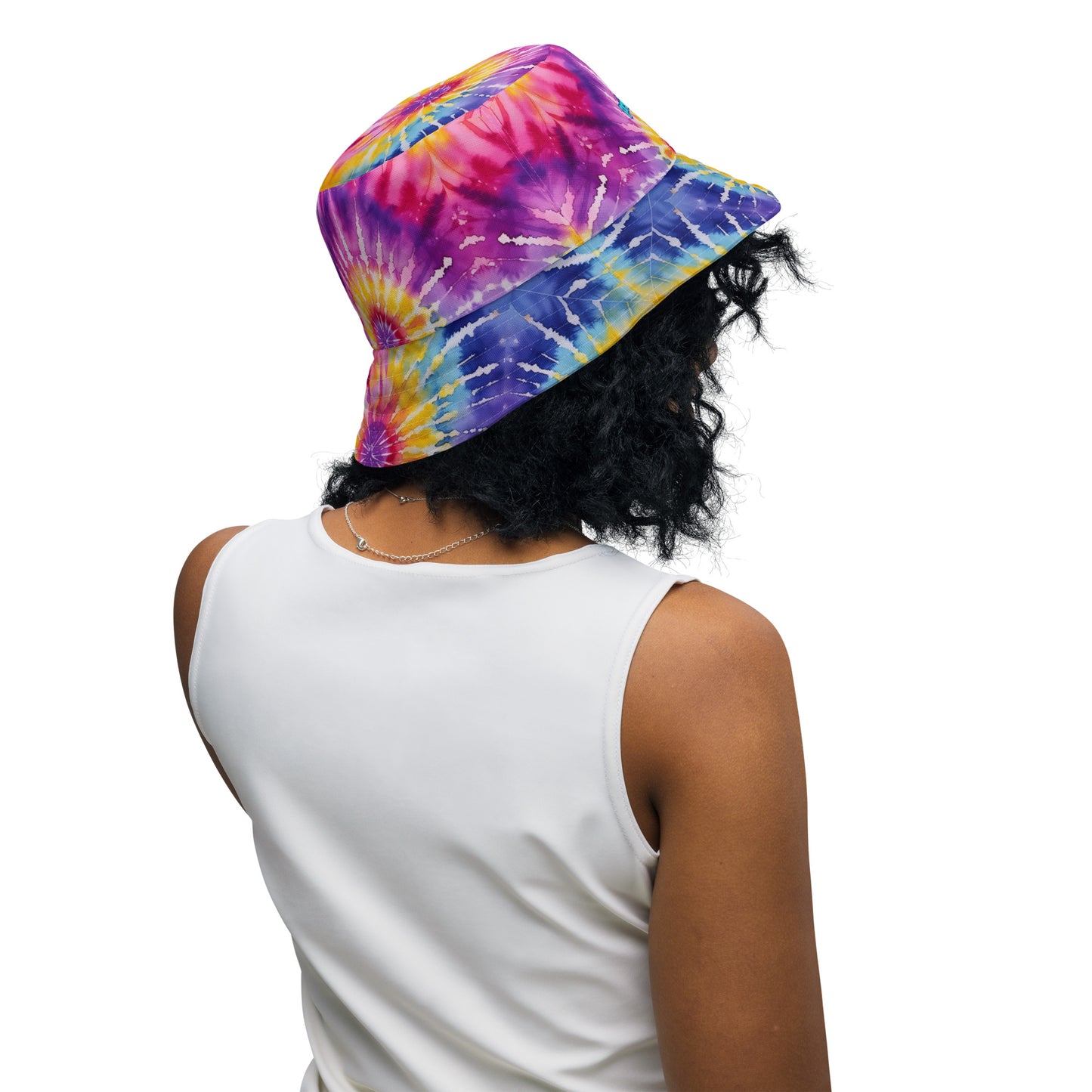 TIE DYE/PIGEONS Reversible bucket hat