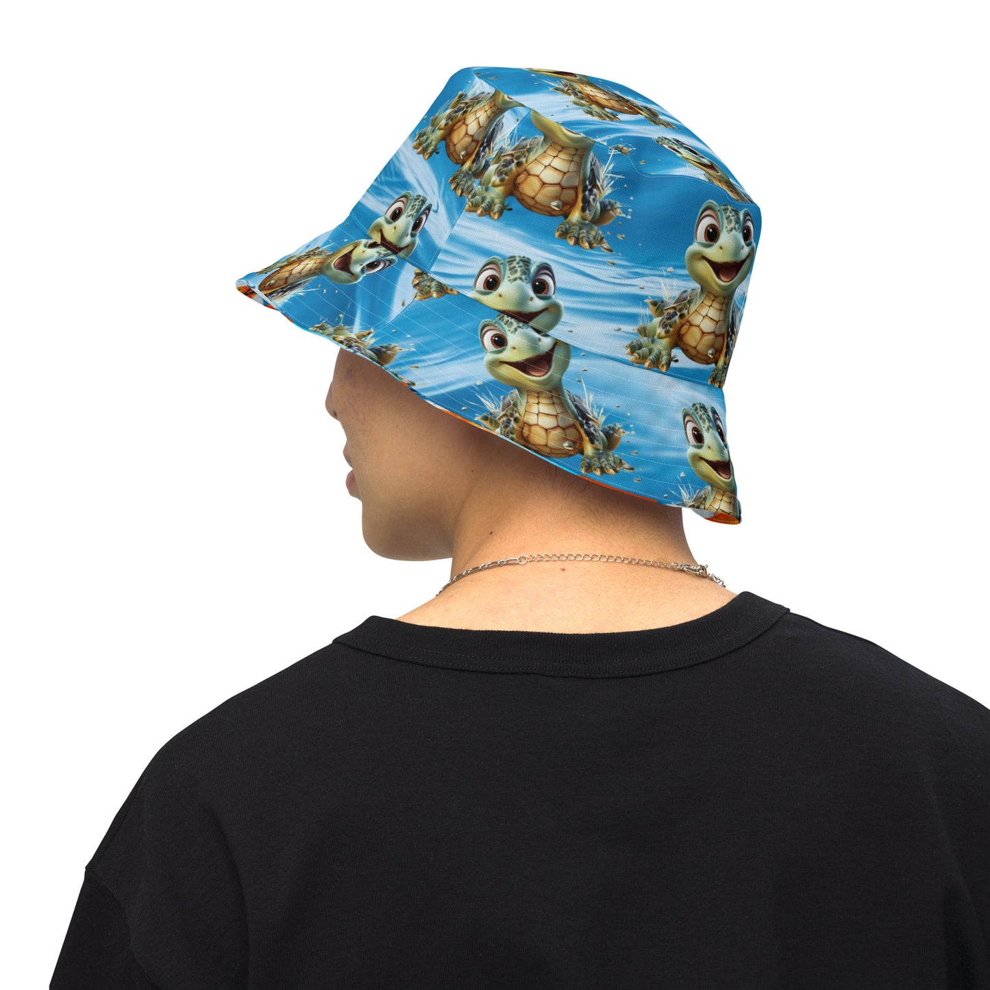 ADORABLE TURTLE/GOLDFISH BE YOU Reversible bucket hat