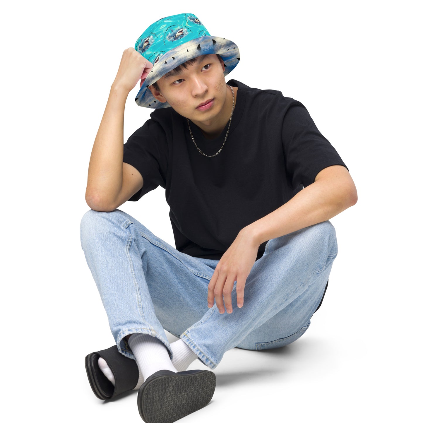 SO COOL-SHARKITY SHARK SHARK Reversible bucket hat