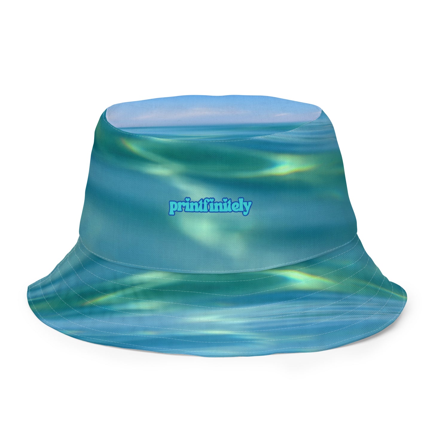 BABY SEA TURTLE/OCEAN REFECTION Reversible bucket hat