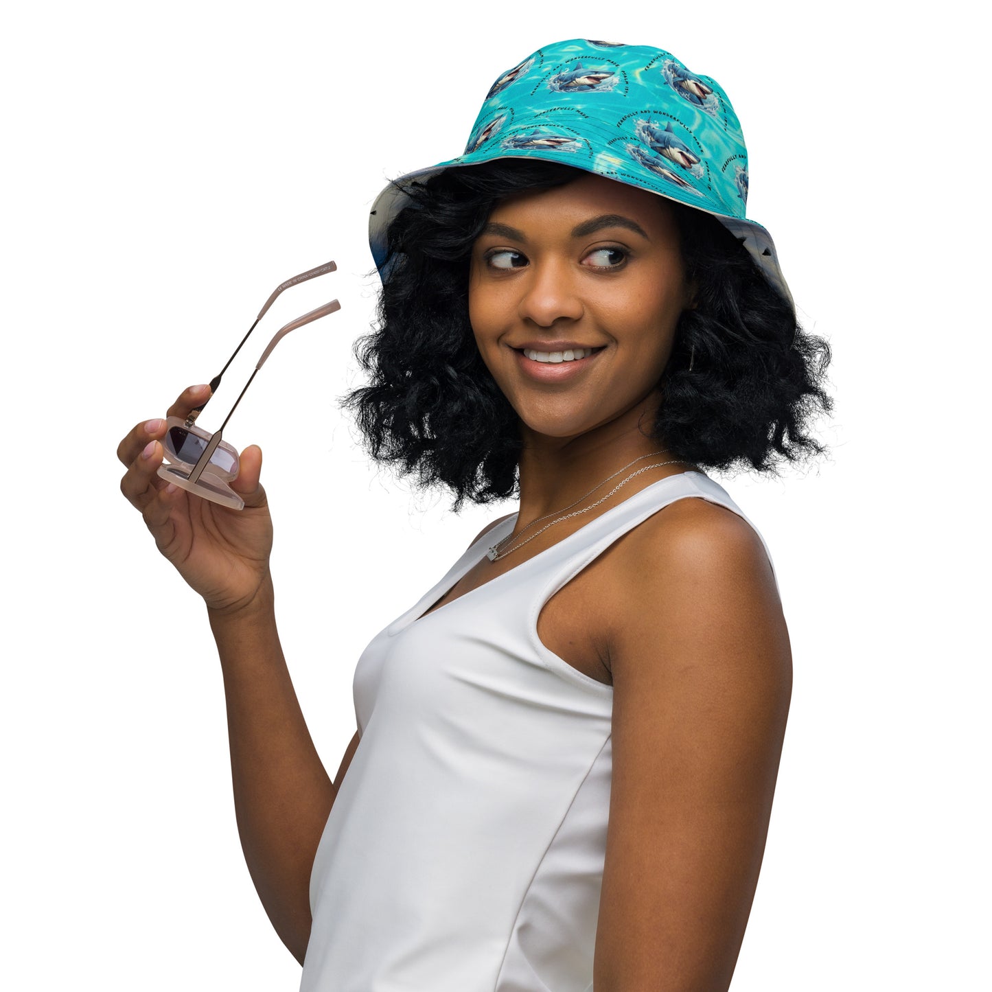 SO COOL-SHARKITY SHARK SHARK Reversible bucket hat