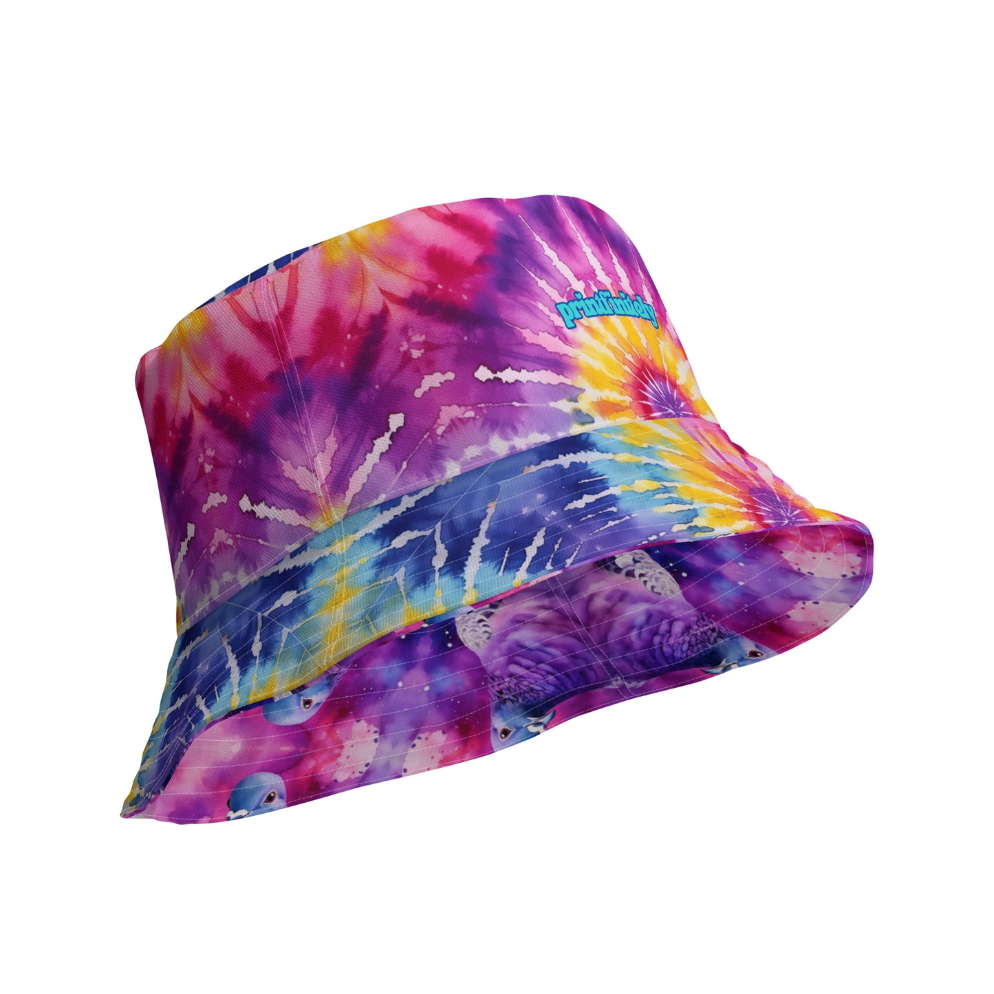 TIE DYE/PIGEONS Reversible bucket hat