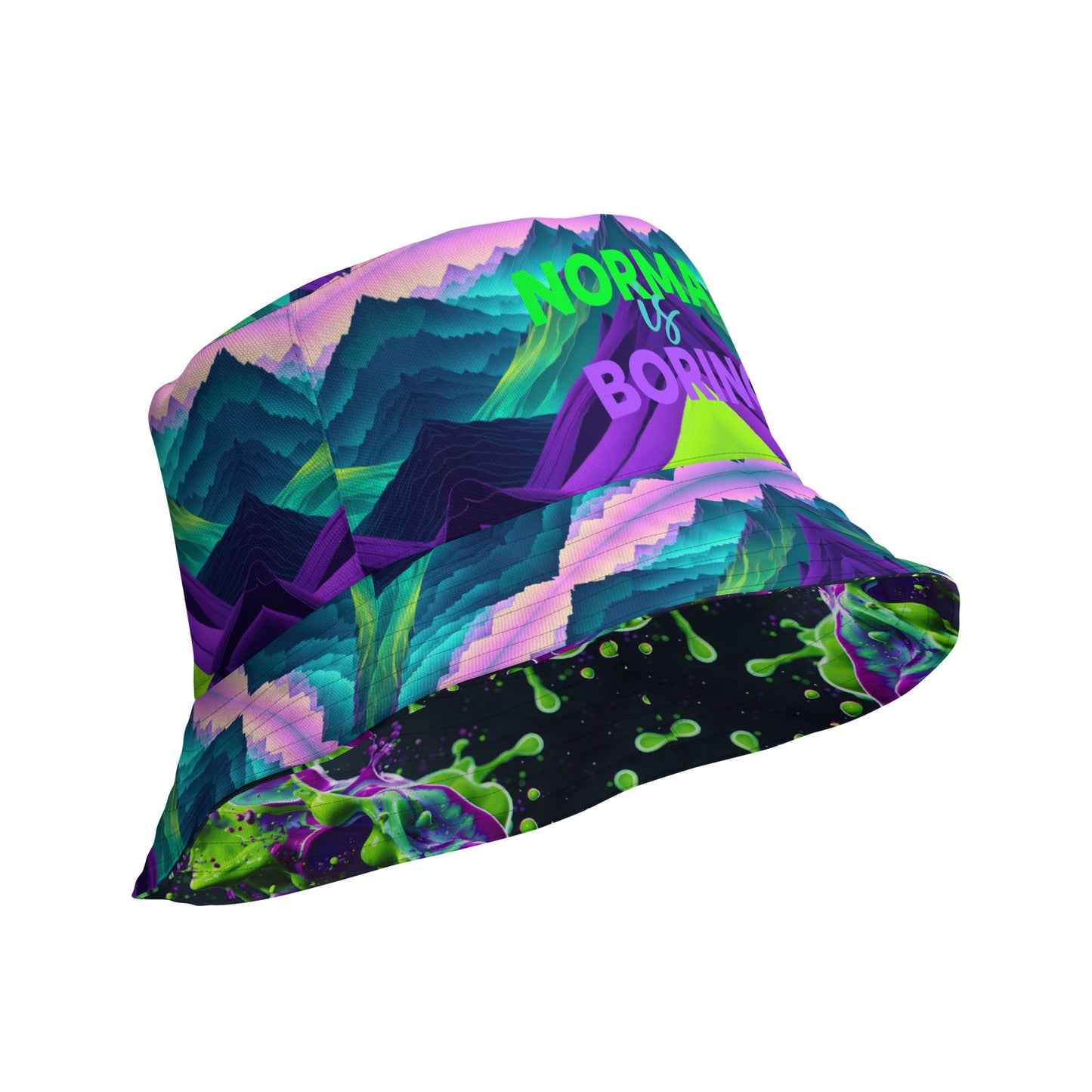 NORMAL IS BORING Reversible bucket hat