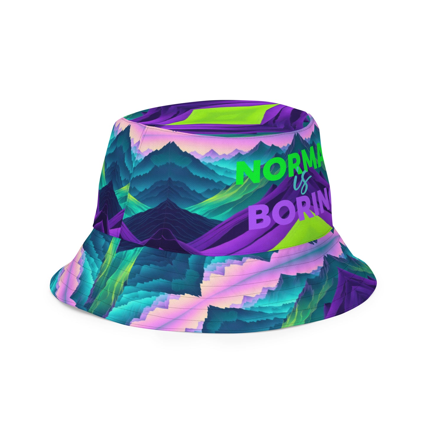 NORMAL IS BORING Reversible bucket hat