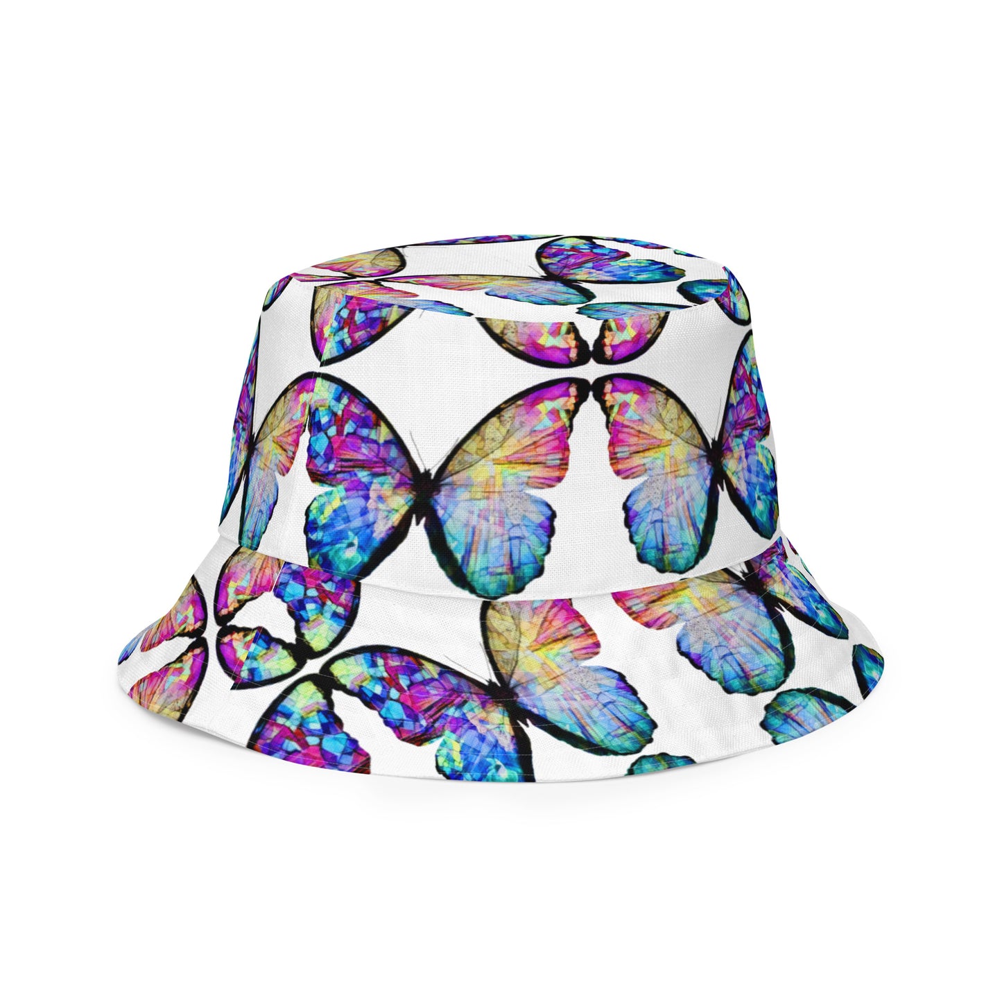 BUTTERFLY/BRIGHT TIE DYE Reversible bucket hat