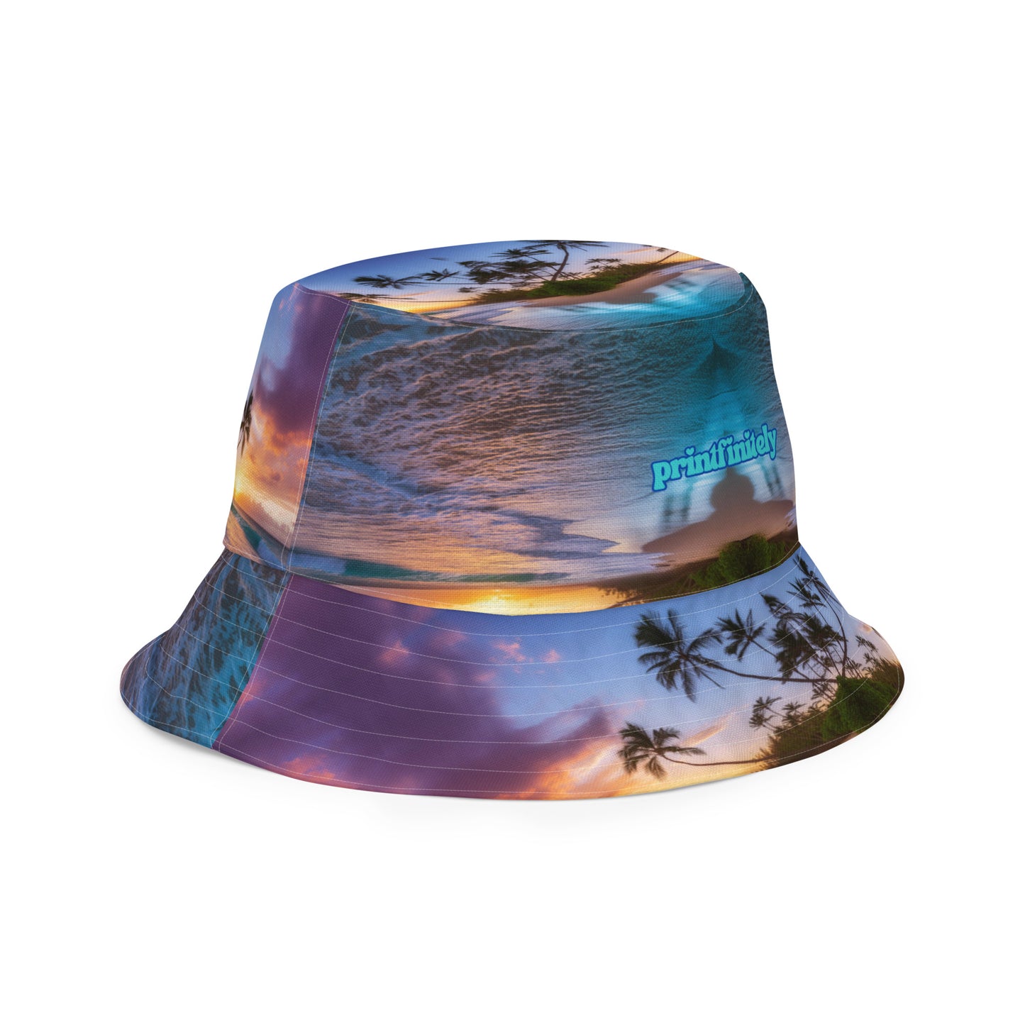 DOUBLE SEA TURTLES IN HAMMOCKS Reversible bucket hat