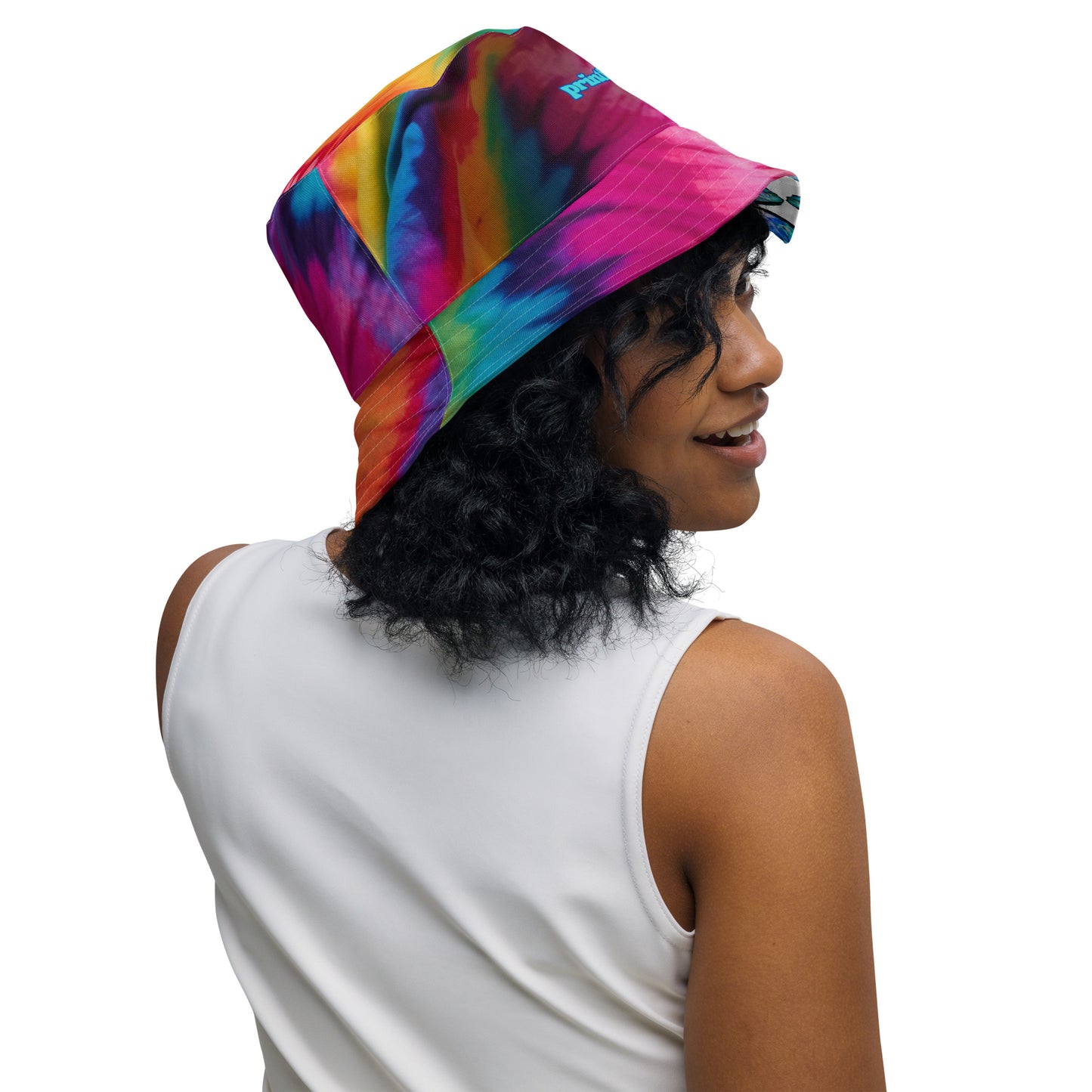 BUTTERFLY/BRIGHT TIE DYE Reversible bucket hat