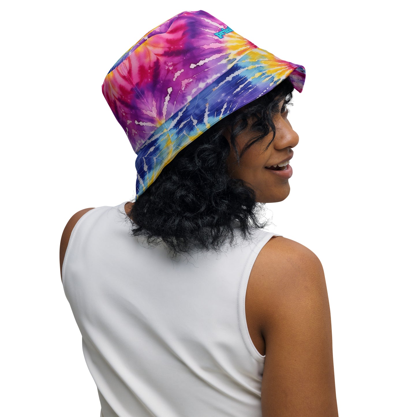 TIE DYE/PIGEONS Reversible bucket hat