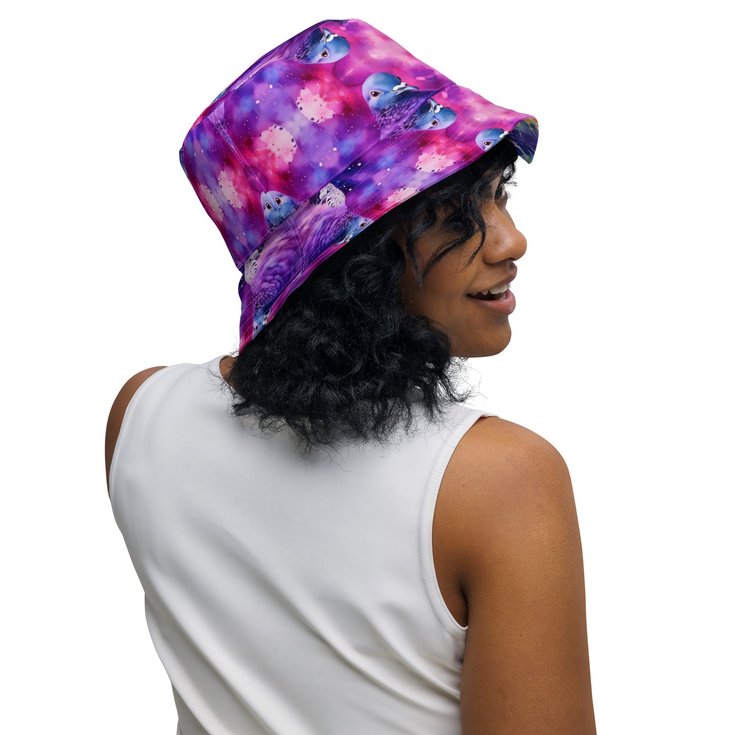 TIE DYE/PIGEONS Reversible bucket hat