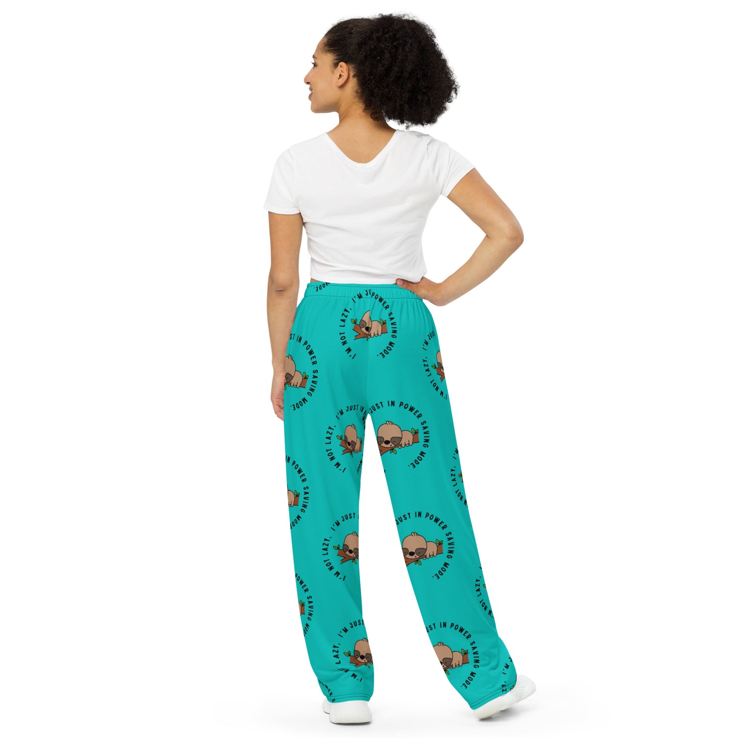 SLOTH NAPTIME YET? unisex wide-leg pants