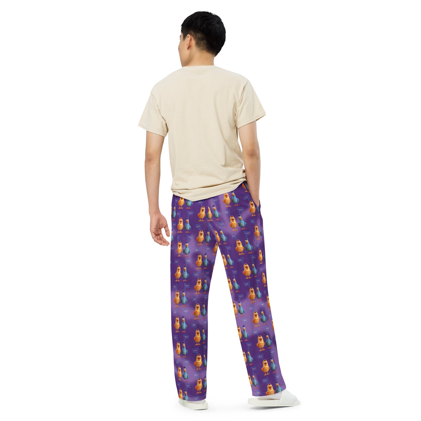 CHICKEN BUTT unisex wide-leg pants