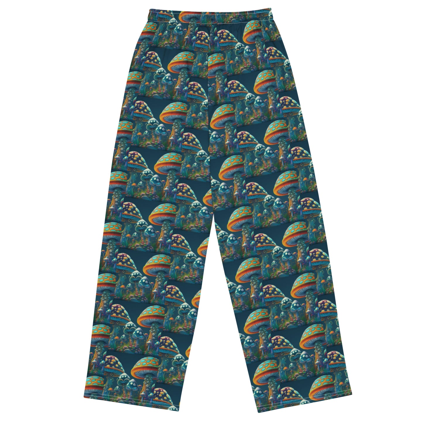 PATCHWORK MUSHROOMS unisex wide-leg pants