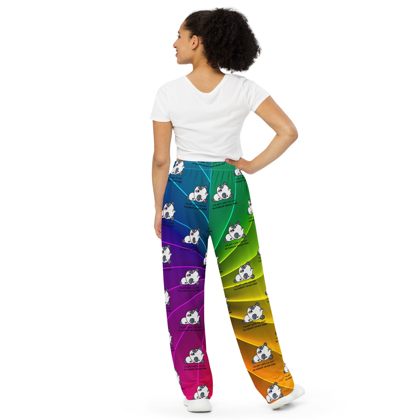 PANDA NAPTIME YET unisex wide-leg pants