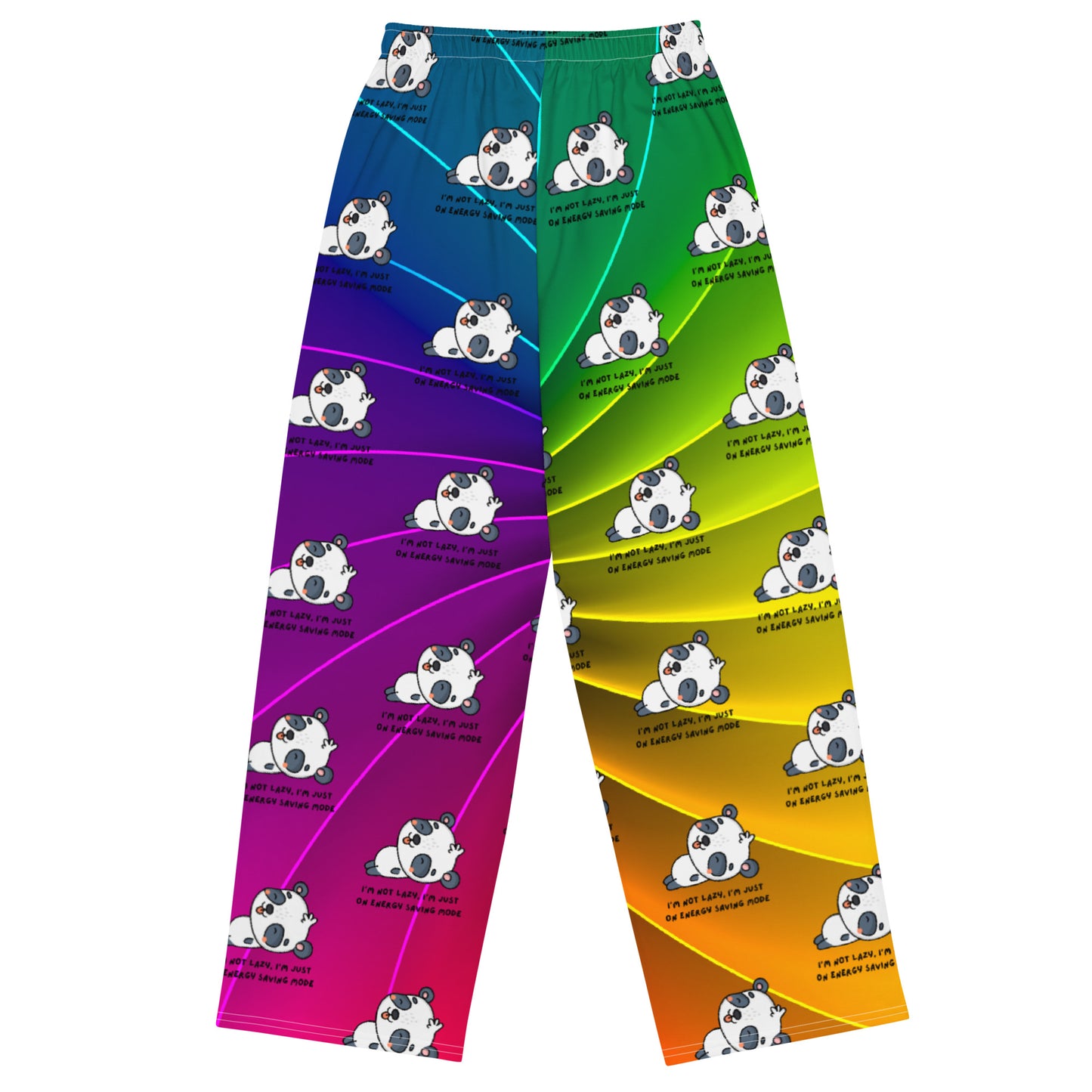 PANDA NAPTIME YET unisex wide-leg pants