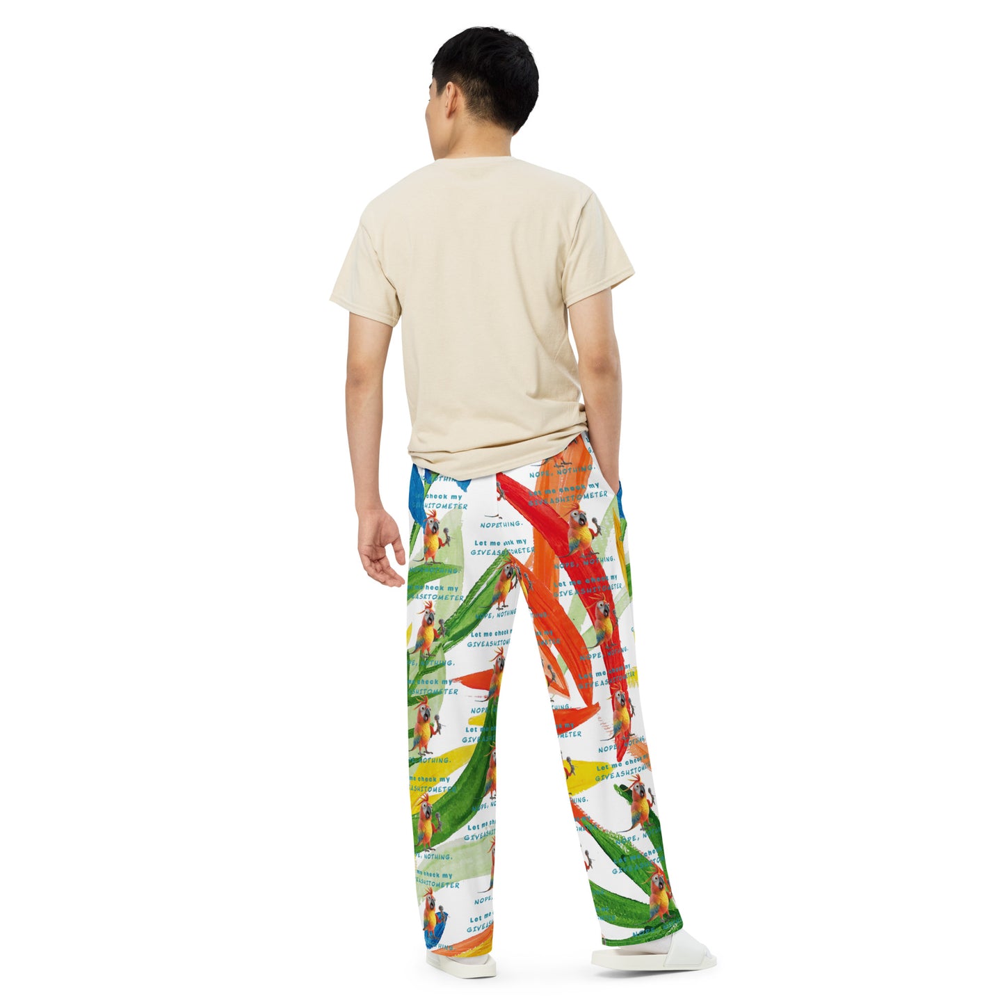 FUNNY GIVEASHITOMETER unisex wide-leg pants