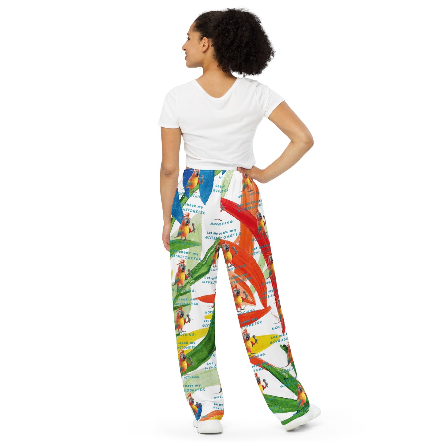 FUNNY GIVEASHITOMETER unisex wide-leg pants