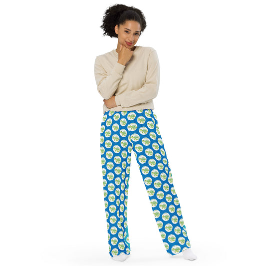 OVERTHINKING TURTLE unisex wide-leg pants