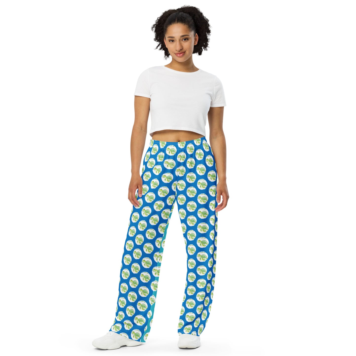 OVERTHINKING TURTLE unisex wide-leg pants