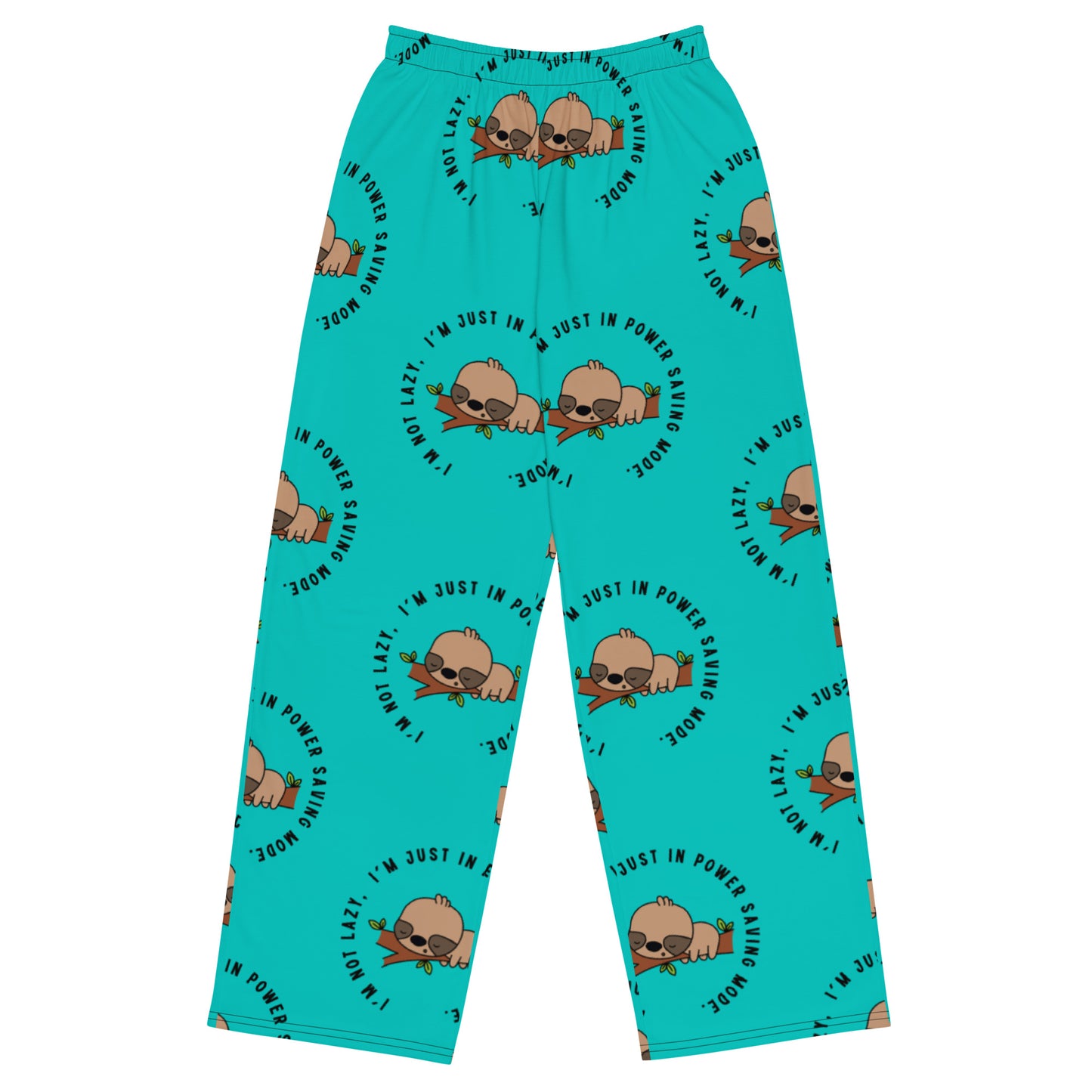 SLOTH NAPTIME YET? unisex wide-leg pants