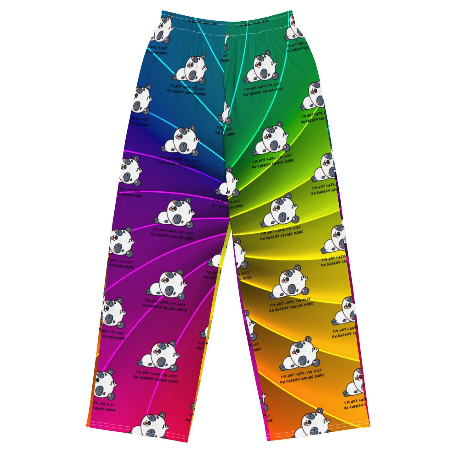 PANDA NAPTIME YET unisex wide-leg pants